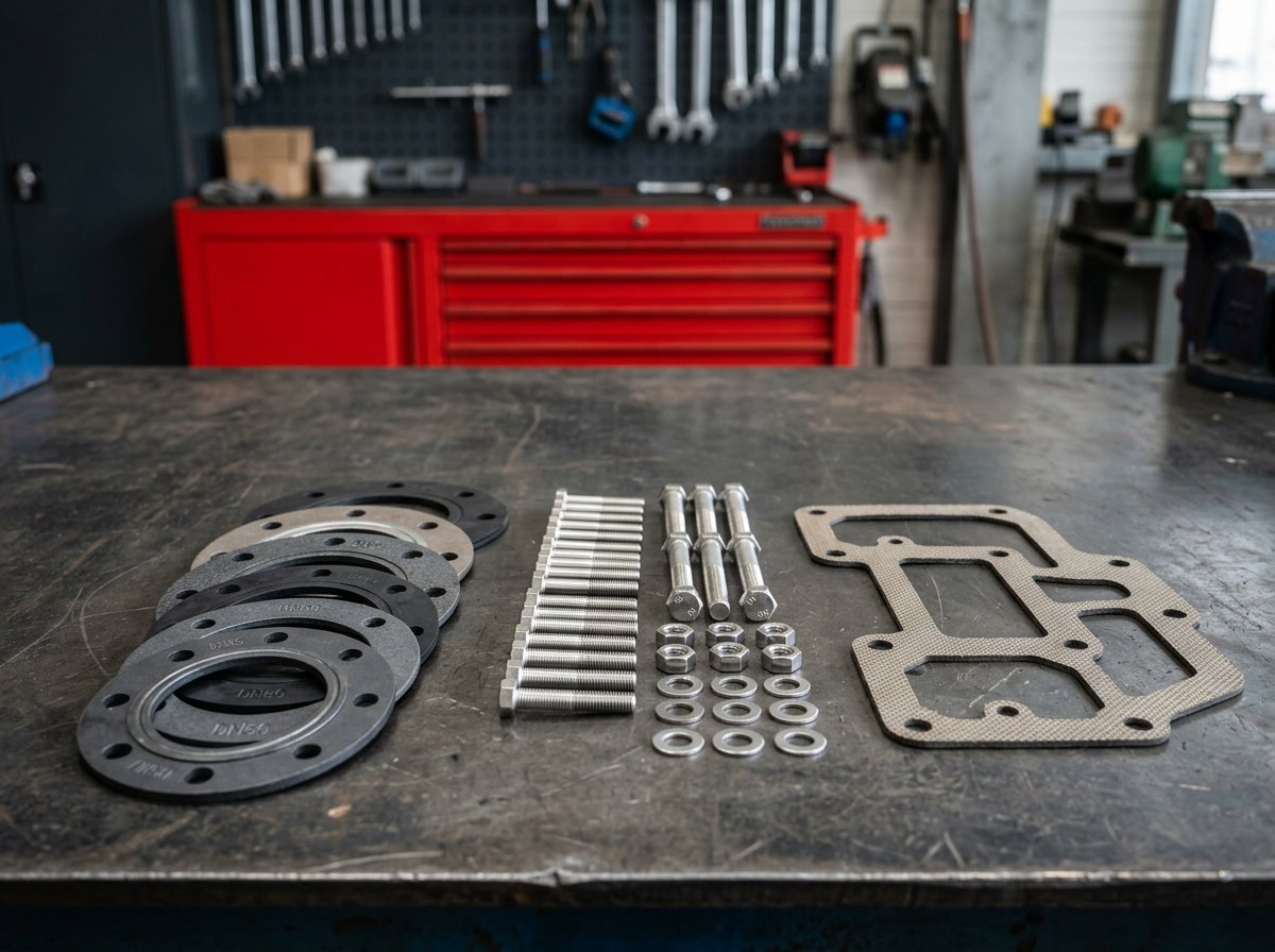 Industrial gaskets and stainless steel fasteners
